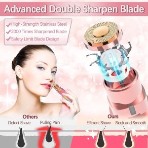 Portable Precision Electric Eyebrow Trimmer with Built-in LED...