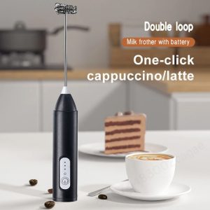 Electric Coffee & Egg Beater | USB Rechargeable | 2‑in‑1...