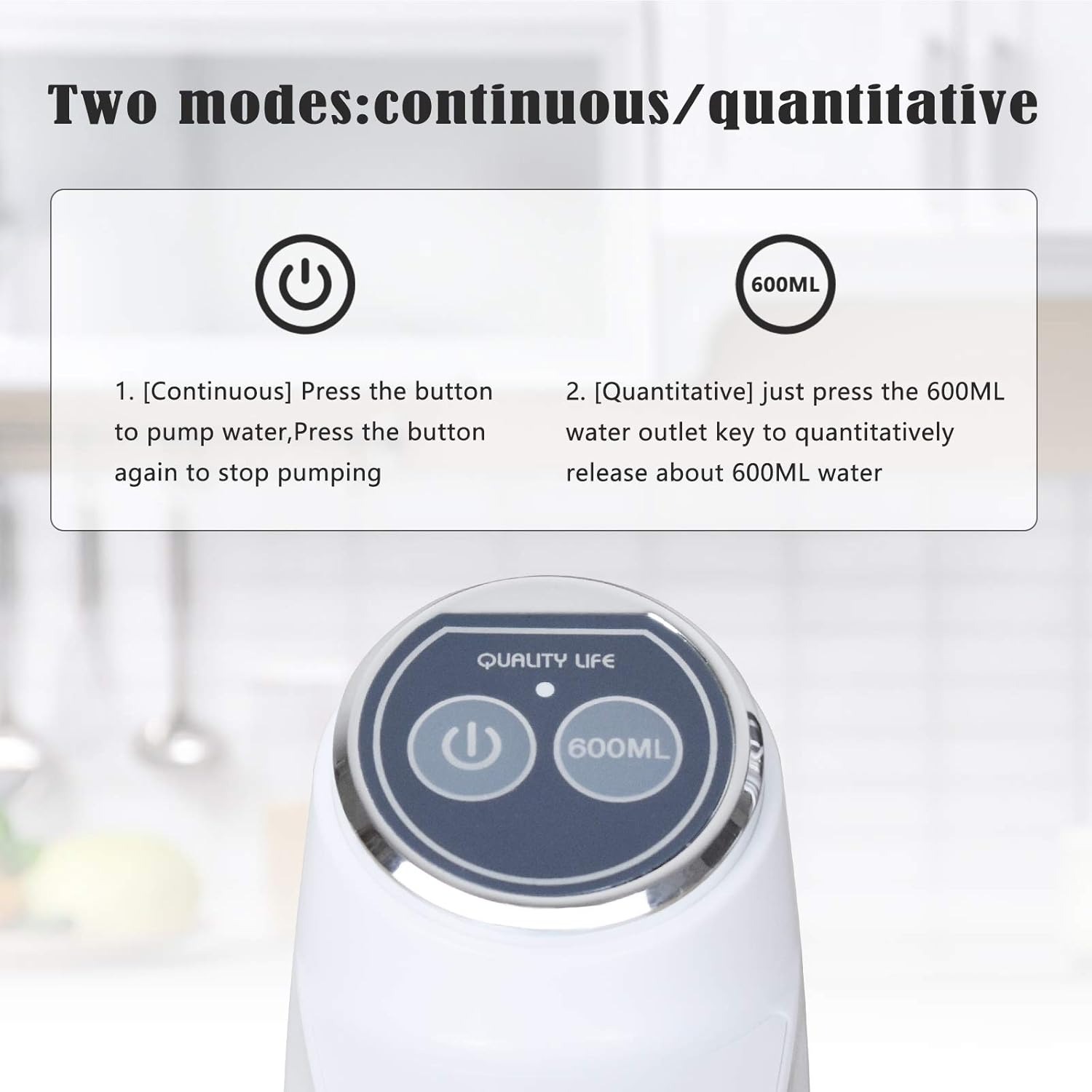 Mclassic MD-03 Touch Intelligent Electric Water Pump – Rechargeable Automatic Dispenser For Bottled Water With One-Touch Operation (Random Color) - Image 2