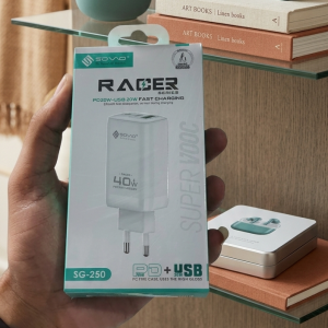 SOVO Racer Series SG-250 40W Dual Port Fast Charger | USB-A +...
