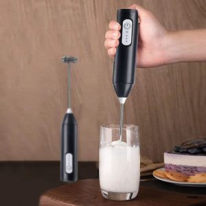 Wireless Milk Frother Electric Type C Handheld Blender Stainless...