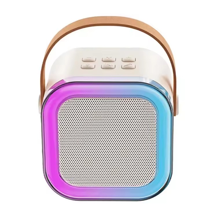 K12 Portable Bluetooth Speaker with Wireless Mic | RGB LED Lights | High Bass Rechargeable Karaoke Speaker for Kids, Home & Outdoor Parties - Image 3
