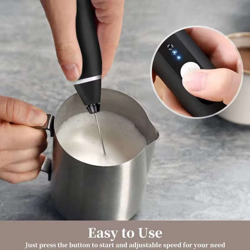 2-in-1 Electric Rechargeable Coffee Beater & Milk Frother – Handheld Mini Blender & Egg Beater for Kitchen Use - Image 2