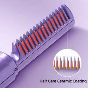 2 in 1 Rechargeable Hair Styling Brush, Straightener, Curler |...