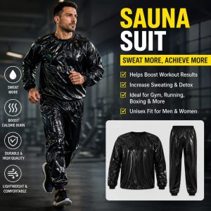 Sauna Suit Heavy Duty Anti Rip PVC Durable Flexible Design...