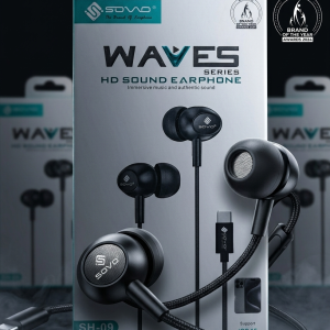 SOVO Waves Series SH-09 HD Sound Type-C Earphones with Heavy...