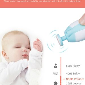 Premium 6-in-1 Electric Baby Nail Trimmer Set – Safe Infant Nail Filer, Clipper Alternative Kit with Storage Case - Random Color