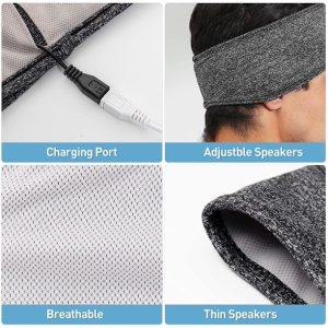2-in-1 Sports & Sleep Bluetooth Headband – Wireless Music...
