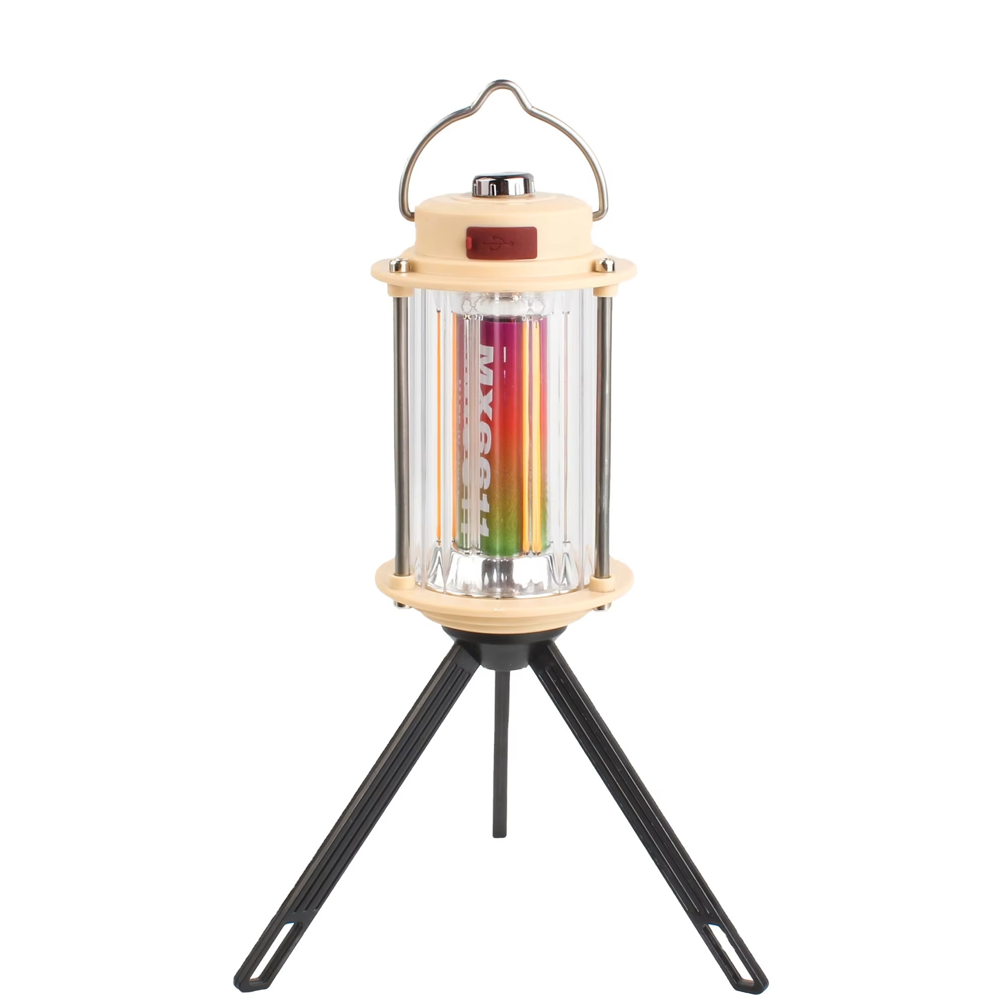 MX6611 Stepless Dimmable LED Camping Light – Portable Rechargeable Outdoor Lantern with Tripod Stand - Image 2