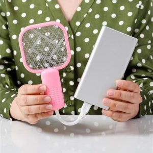 Mini USB Rechargeable Mosquito Racket with UV Light – Portable...