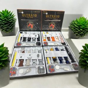 Ultra 10 Smart Watch | 10 in 1 Straps+Jelly Case | BT Calling |...