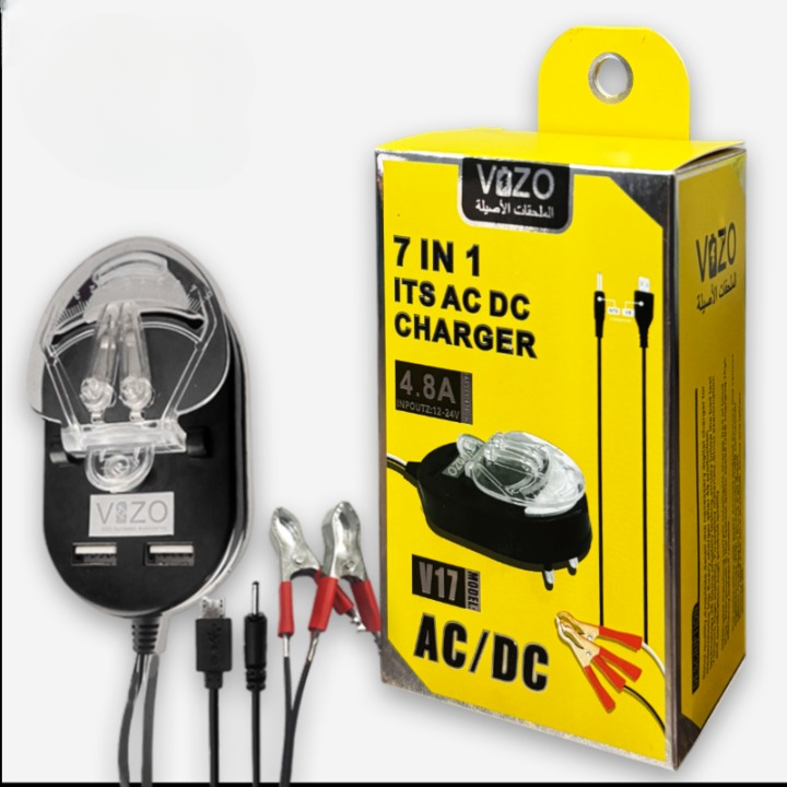 Vizo V17 - 7-in-1 Multi-Port Charger | Best Quality Charger For Android | AC/DC Clamp Charger | AC/DC Desktop Charger - Image 3